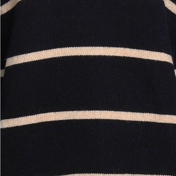Vince Johnny-Collar Stripe Wool-Cashmere Sweater - Picture 10 of 14